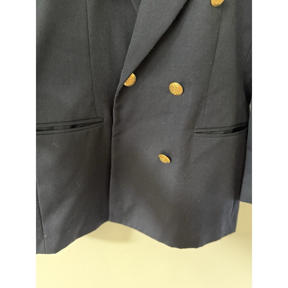 Liz Claiborne Collection Wool Blazer Jacket Navy Blue Size 6P Gold Buttons - Picture 3 of 10